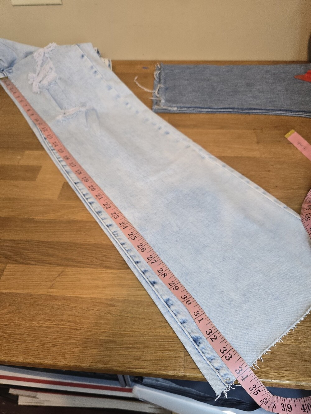 Risen Jeans Georgia - Light Wash Wide Leg Long Tall Inseam 3/26 NWT - Picture 11 of 14